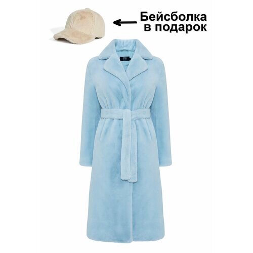 Шуба SAS womanswear, размер M (44-46), голубой