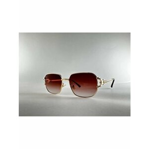 Солнцезащитные очки 1802_4, коричневый, золотой