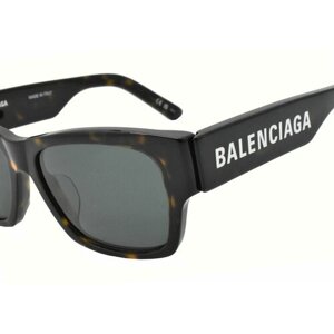 Солнцезащитные очки BALENCIAGA BB0262SA, черный, коричневый