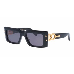 Солнцезащитные очки Balmain, прямоугольные, оправа: пластик, для женщин, серый