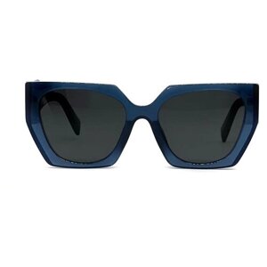 Солнцезащитные очки BEK, кошачий глаз, оправа: пластик, поляризационные, с защитой от УФ, для женщин, синий