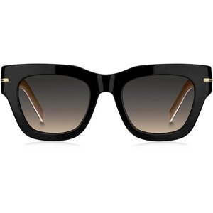 Солнцезащитные очки BOSS, бабочка, оправа: пластик, для женщин, черный
