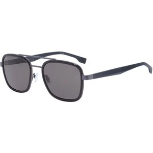 Солнцезащитные очки BOSS, бесцветный, черный