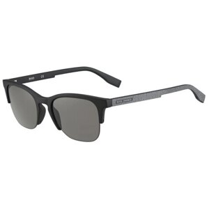 Солнцезащитные очки BOSS, прямоугольные, оправа: пластик, для мужчин, черный