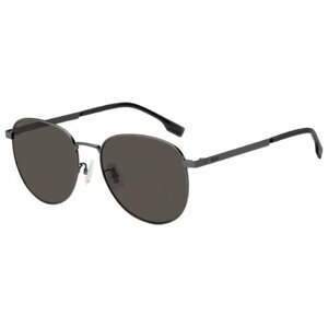 Солнцезащитные очки BOSS, серый, бесцветный