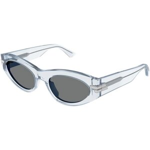 Солнцезащитные очки Bottega Veneta, кошачий глаз, оправа: пластик, для женщин, синий