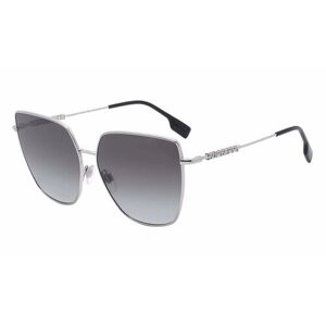 Солнцезащитные очки Burberry, бесцветный, серебряный