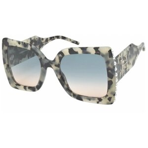 Солнцезащитные очки CAROLINA HERRERA, бабочка, оправа: пластик, с защитой от УФ, градиентные, для женщин, коричневый