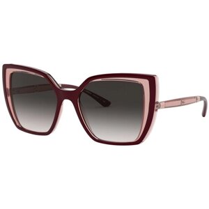 Солнцезащитные очки DOLCE & GABBANA, бабочка, градиентные, для женщин, бордовый