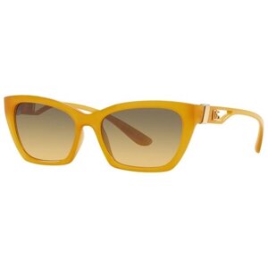 Солнцезащитные очки DOLCE & GABBANA, кошачий глаз, для женщин, желтый