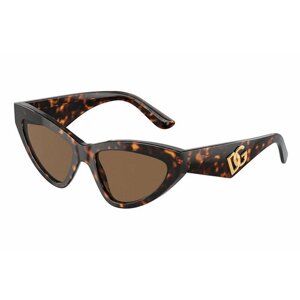 Солнцезащитные очки DOLCE & GABBANA, кошачий глаз, оправа: пластик, для женщин, коричневый