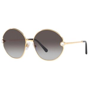 Солнцезащитные очки DOLCE & GABBANA, круглые, оправа: металл, для женщин, золотой