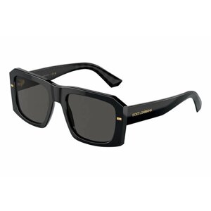 Солнцезащитные очки DOLCE & GABBANA, квадратные, оправа: пластик, черный