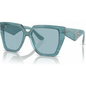 Солнцезащитные очки DOLCE & GABBANA, прямоугольные, оправа: пластик, с защитой от УФ, для женщин, синий