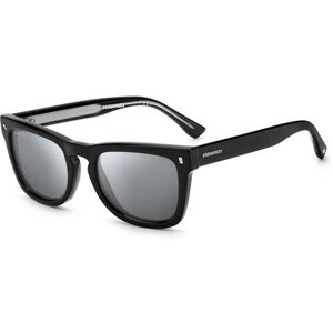 Солнцезащитные очки DSQUARED2, кошачий глаз, оправа: пластик, для мужчин, серый