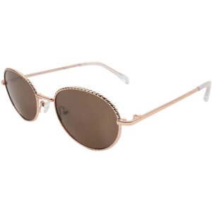 Солнцезащитные очки ELEGANZZA, овальные, оправа: металл, поляризационные, с защитой от УФ, для женщин, золотой