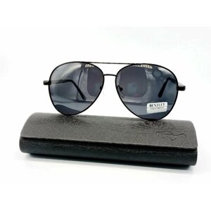 Солнцезащитные очки Fedrov, авиаторы, оправа: металл, поляризационные, черный