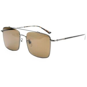 Солнцезащитные очки GUCCI, квадратные, оправа: металл, для мужчин, серый