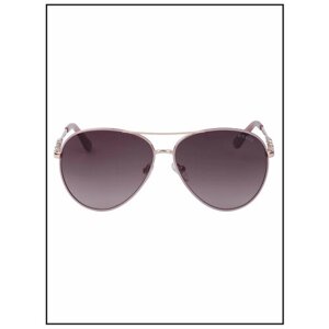 Солнцезащитные очки GUESS, авиаторы, оправа: металл, градиентные, с защитой от УФ, для женщин, золотой