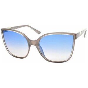 Солнцезащитные очки GUESS, кошачий глаз, оправа: пластик, градиентные, для женщин, серый