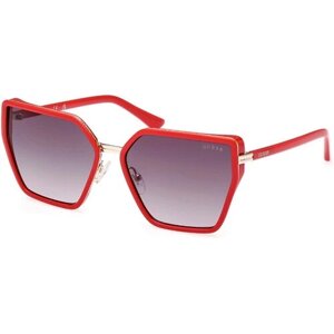 Солнцезащитные очки GUESS, серый, красный