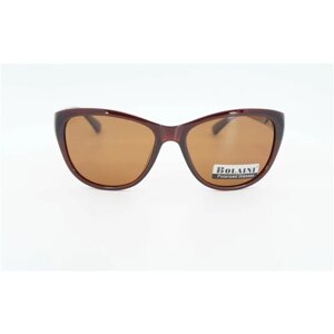 Солнцезащитные очки Halesk, оправа: пластик, с защитой от УФ, коричневый
