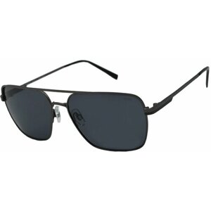 Солнцезащитные очки Invu, авиаторы, оправа: металл, с защитой от УФ, поляризационные, для мужчин, черный