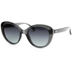 Солнцезащитные очки Invu, кошачий глаз, оправа: пластик, для женщин, серый