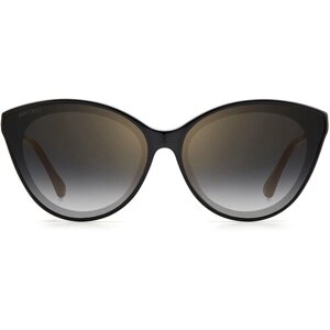 Солнцезащитные очки Jimmy Choo, бабочка, оправа: пластик, для женщин, черный