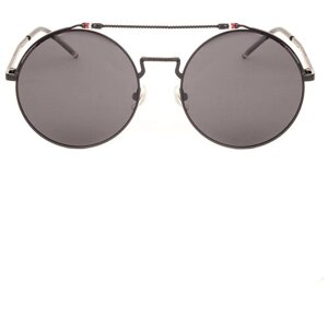 Солнцезащитные очки Kaizi, круглые, оправа: металл, для мужчин, серый