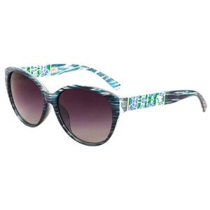 Солнцезащитные очки Keluona, кошачий глаз, оправа: пластик, для женщин, синий