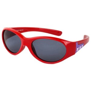 Солнцезащитные очки Keluona, кошачий глаз, оправа: пластик, гибкая оправа/дужки, поляризационные, красный