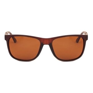 Солнцезащитные очки Keluona, прямоугольные, оправа: пластик, поляризационные, для мужчин, коричневый