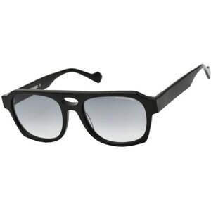 Солнцезащитные очки KREUZBERGKINDER, авиаторы, градиентные, с защитой от УФ, черный