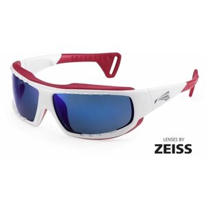Солнцезащитные очки LiP Sunglasses, овальные, спортивные, ударопрочные, поляризационные, с защитой от УФ, устойчивые к появлению царапин, белый