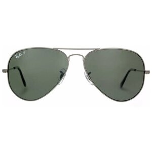 Солнцезащитные очки Luxottica, авиаторы, оправа: металл, с защитой от УФ, коричневый