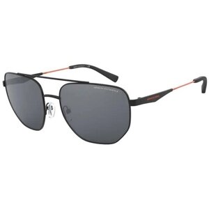 Солнцезащитные очки Luxottica, авиаторы, оправа: металл, с защитой от УФ, зеркальные, для мужчин, черный