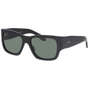 Солнцезащитные очки Luxottica, прямоугольные, оправа: пластик, с защитой от УФ, черный