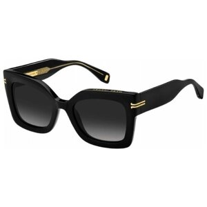 Солнцезащитные очки MARC JACOBS, кошачий глаз, оправа: пластик, с защитой от УФ, для женщин, черный