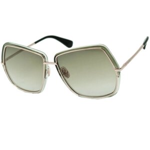 Солнцезащитные очки Max Mara, бабочка, с защитой от УФ, градиентные, для женщин, зеленый