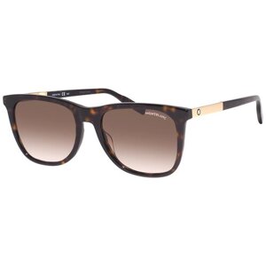 Солнцезащитные очки Montblanc, квадратные, градиентные, коричневый