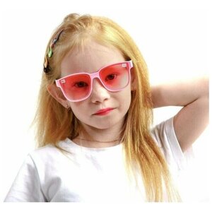 Солнцезащитные очки , оправа: пластик, для девочек, разноцветный