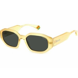 Солнцезащитные очки Polaroid 20534540G55M9, бесцветный, желтый