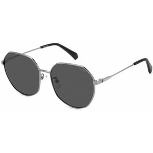 Солнцезащитные очки Polaroid, черный, серебряный