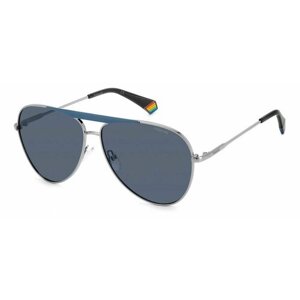 Солнцезащитные очки Polaroid, оправа: металл, поляризационные, с защитой от УФ, серый