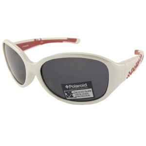 Солнцезащитные очки Polaroid, овальные, оправа: пластик, гибкая оправа/дужки, со 100% защитой от УФ-лучей, поляризационные, белый