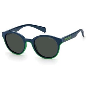 Солнцезащитные очки Polaroid PLD 8040/S RNB M9, прямоугольные, оправа: пластик, поляризационные, синий