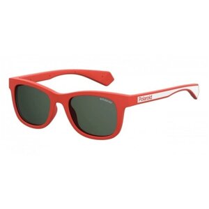 Солнцезащитные очки Polaroid, прямоугольные, оправа: пластик, поляризационные, для женщин, красный