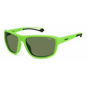 Солнцезащитные очки Polaroid, спортивные, поляризационные, с защитой от УФ, зеленый