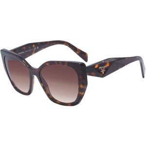 Солнцезащитные очки Prada, кошачий глаз, оправа: пластик, градиентные, с защитой от УФ, для женщин, черепаховый